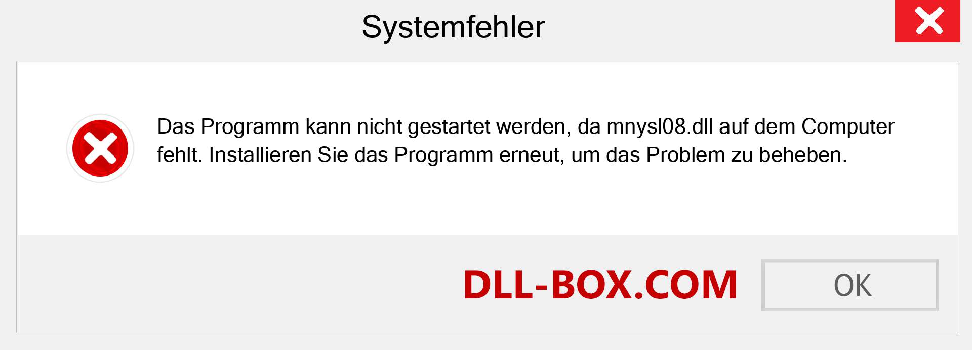 mnysl08.dll-Datei fehlt?. Download für Windows 7, 8, 10 - Fix mnysl08 dll Missing Error unter Windows, Fotos, Bildern