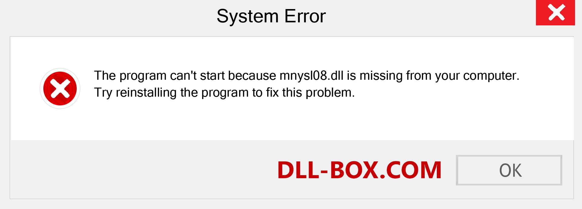  mnysl08.dll file is missing?. Download for Windows 7, 8, 10 - Fix  mnysl08 dll Missing Error on Windows, photos, images